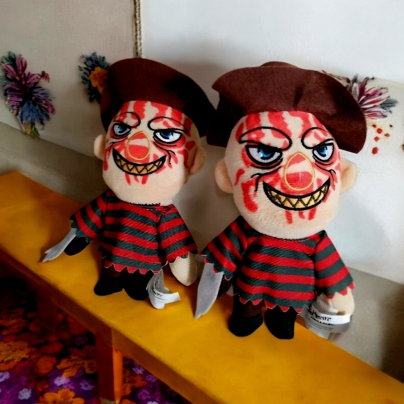Freddy Krueger A Nightmare on Elm Street RUZ 9" Plush Character Toy Pair 2x nwot - Picture 3 of 12
